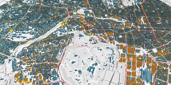 道路地図及び市街地図データのGIS活用イメージ