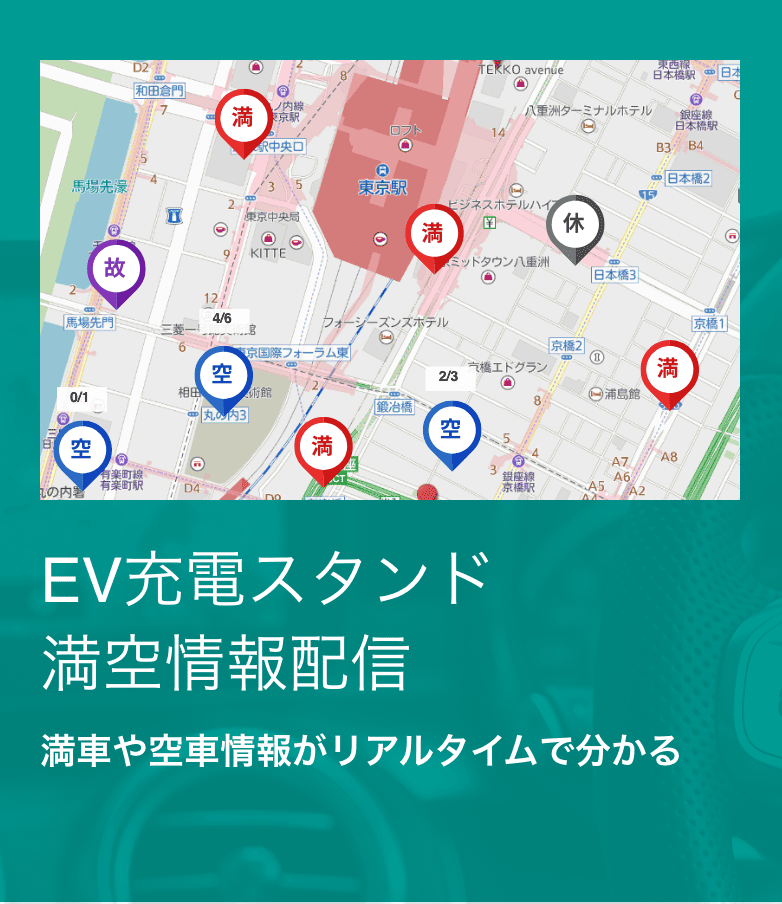 EV充電スタンド満空情報配信