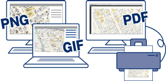 選べる出力形式「地図画像ファイルの取得」