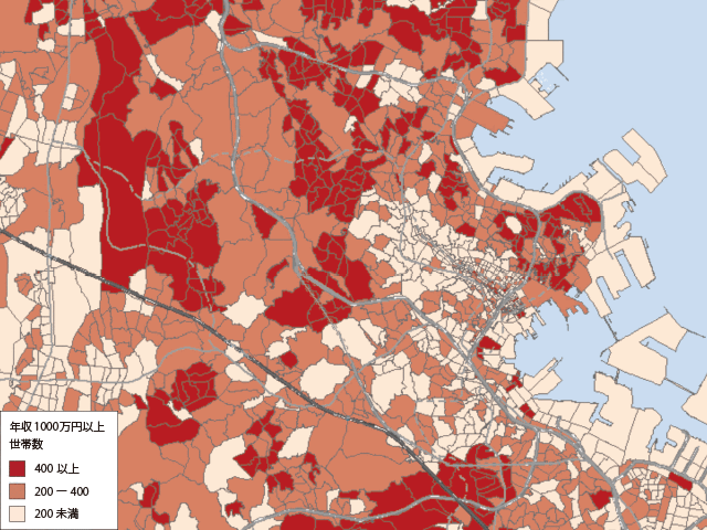 年収階級別世帯数推計データ