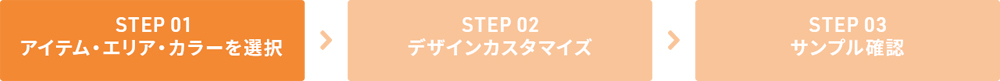 Step1 アイテム・エリア・カラーを選択