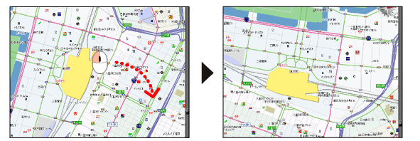 地図の回転操作イメージ